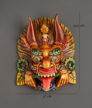 Cheppu Wooden Mask Wall Hanging | Guardian Mask