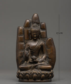 Brass Amogasiddhi Statue | Spiritual Altar Art