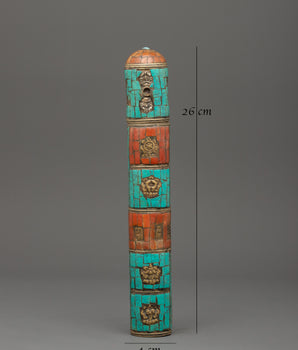 Coral Inlaid Incense Holder | Ritual & Meditation