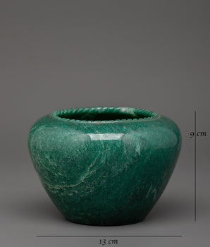 Jade Stone Golpa Ritual Bowl | Traditional Craft