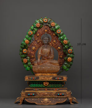 Shakyamuni Buddha The Enlightened One | Gold-Plated Crystal Statue