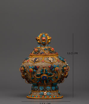 Tibetan Dhupur Rice Pot for Spiritual Serenity | Spiritual Ceremony Essential