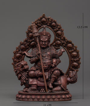 Oxidized Copper Namtoshe Statue | Buddhist Guardian Deity Sculpture