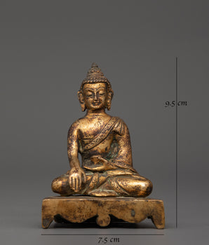 Handcrafted Shakyamuni Buddha Spiritual Sculpture | Tibetan Buddha Artwork