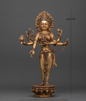 Vasudhara Wealth Goddess | Tibetan Statue of Abundance and Prosperity