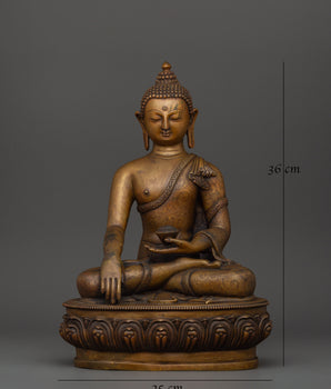 Shakyamuni Buddha Statue in Copper | Spiritual Enlightenment Symbol