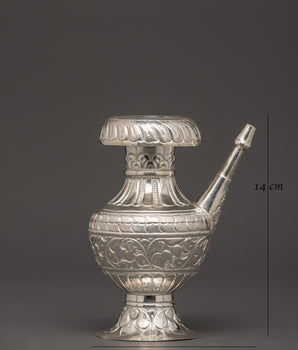 Silver Karuwa Decorative Vessel | Ideal for Rituals and Ceremonies