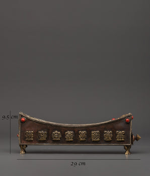 Incense Burner With Tibetan Auspicious Symbol | Symbolic Peace Decor