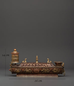 Handcrafted Copper & Brass Incense Burner | Ritual & Meditation Decor