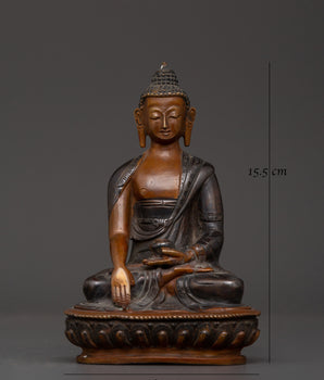 Beautiful Oxidized Copper Shakyamuni Buddha | Spiritual Decor & Buddhist Practice