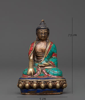 Sacred  Oxidized Copper Shakyamuni Buddha | Spiritual Decor