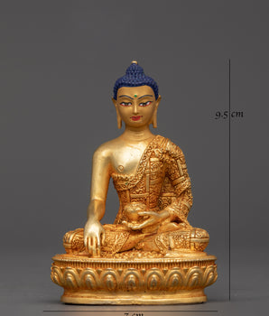 Sacred Shakyamuni Buddha in Earth Touching Mudra |Tibetan Copper Statue