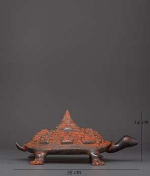 Decorative Oxidized Brass Tortoise | Traditional Turtle Art