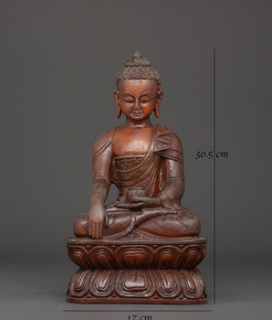 Handmade Buddhist Shakyamuni Buddha Statue | Himalayan Buddha Sculpture
