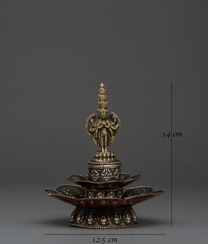 Avalokiteshvara Incense Holder | 1000-Armed Chenrezig Brass Stand