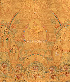 Guru Rinpoche Consort Lineage Tree Thangka Print | Enlightened Blessings | Buddhist Gift Ideas