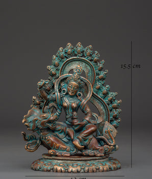 Tseringma Copper Statue | Tibetan Long Life Goddess