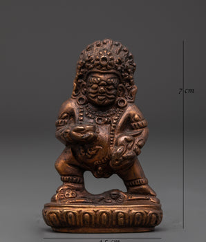 Black Dzambala Iron Statue | Tibetan Buddhist Deity of Wealth