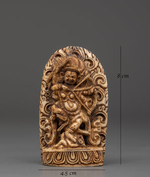 Fierce Kurukulla Bone Statue | Tantric Wrathful Deity Sculpture
