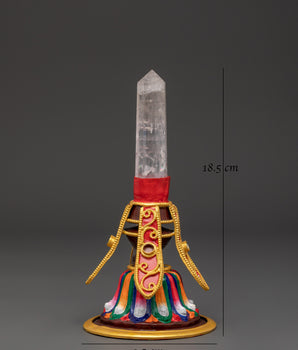Ritual Crystal with Stand | Handcrafted Crystal Decor