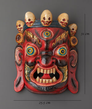 Traditional Tibetan Mask Decor | Ethnic Spiritual Wall Ornament