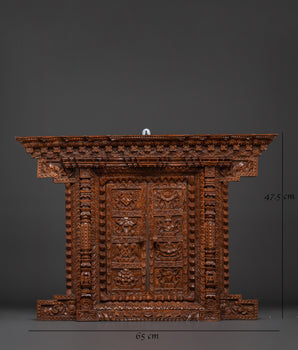 Auspicious Symbols Adina Wood Wall Hanging | Handcrafted Spiritual Decor
