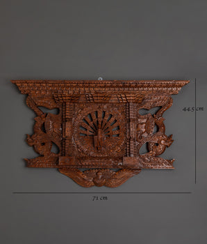 Hand-Carved Peacock Adina Wood Wall Art | Traditional Home Decor Sculpture