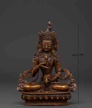 14.5cm Oxidized Copper Vajrasattva Statue | For Meditation & Spiritual Cleansing