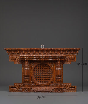 Traditional Nepalese Window | Hand-Carved Newari Wall Hanging