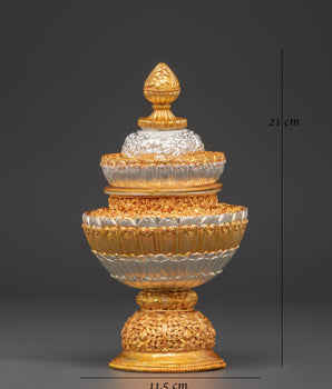 Handcrafted Dhupur Rice Pot Decorative Piece | Tibetan Buddhist Rites and Rituals