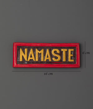 Handcrafted Namaste Wall Hanging Sign | Wooden Yoga Welcome Plaque