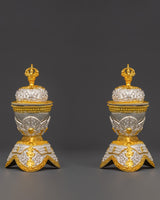 Handmade Tibetan Ritual Kapala Set