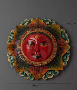 Ethnic Wooden Wall Art | Traditional Acrylic Painted Wall Hanging