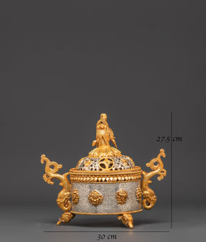 Sacred Copper Incense Burner Set | Perfect for Buddhist Rituals