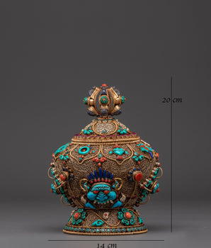 Himalayan Dhupur Rice Pot | Buddhist Ritual Offering Bowl