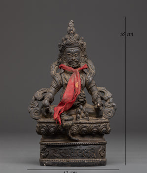 Spiritual Wealth Deity Dzambhala Statue | Figurine for Shrine, Altar and Dharma Decor