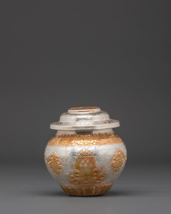 Gold And Silver Plated Ritual Rice Pot
