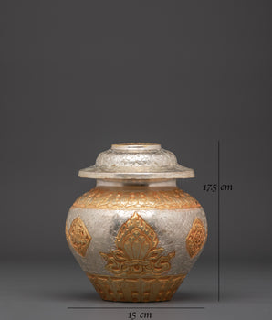 Tibetan Ritual Rice Offering Pot | Prosperity Blessing Jar