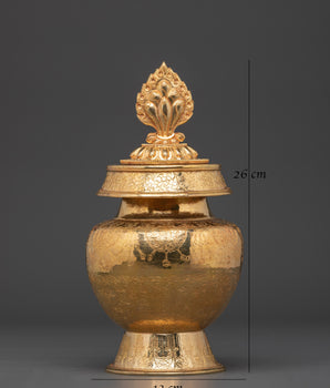 Handcrafted Copper Dhupur Rice Pot | Buddhist Ritual Pot