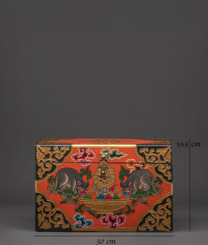 Handmade Wooden Acrylic Box | Sacred Buddhist Chest