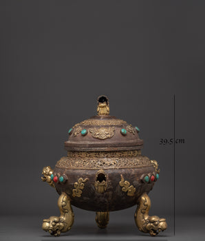 Incense Burner Meditaton Decor | Traditional Himalayan Ritual Burner