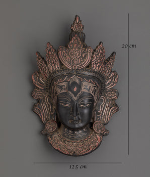 Tibetan Deity Mask Wall Hanging | Spiritual Decor