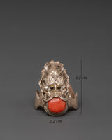 coral-silver-ring