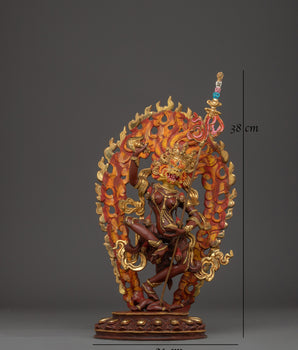Wrathful Deity Simhamukha Statue | Powerful Buddhist Protector for Spiritual Strength