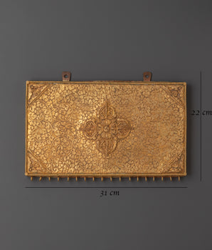 Bisho Vajra Wall Hanging | Gold Plated Copper Tibetan Art