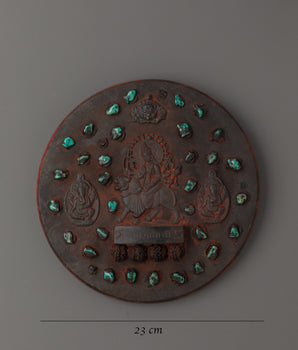 Goddess Durga Wall Hanging | Sacred Wooden Plaque for Protection