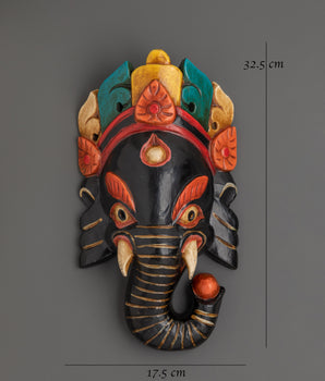 Handcrafted Ganesh Wall Art | Hindu Elephant God Decor
