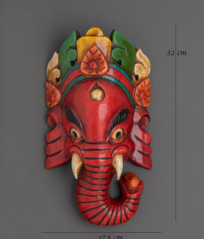 Hindu Deity Ganesh Vinayaka Wooden Wall Art | Spiritual Wall Decor