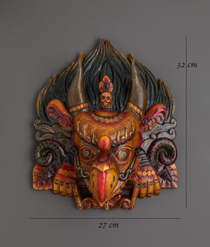 Garuda Mask Wall Hanging | Ethnic Spiritual Wall Decor