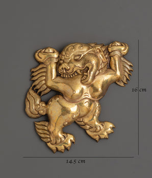 Handcrafted Wall Hanging Lion Artwork | Lion Sacred Spiritual Decor